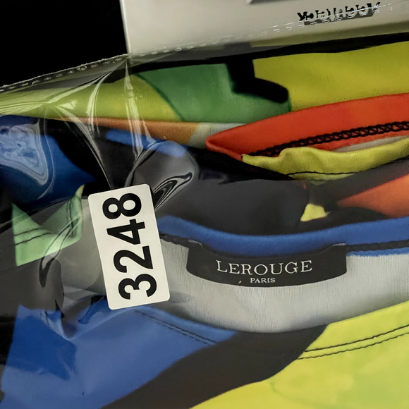 Lerouge Abstract Face Dress Womens XL Pockets Artsy Pop Art Colorful Bright - Picture 13 of 13